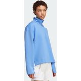 adidas - Spacerstof Sweater - Grijs - 51% Polyester, 25% Modal, 15% Katoen, 9% Elastaan