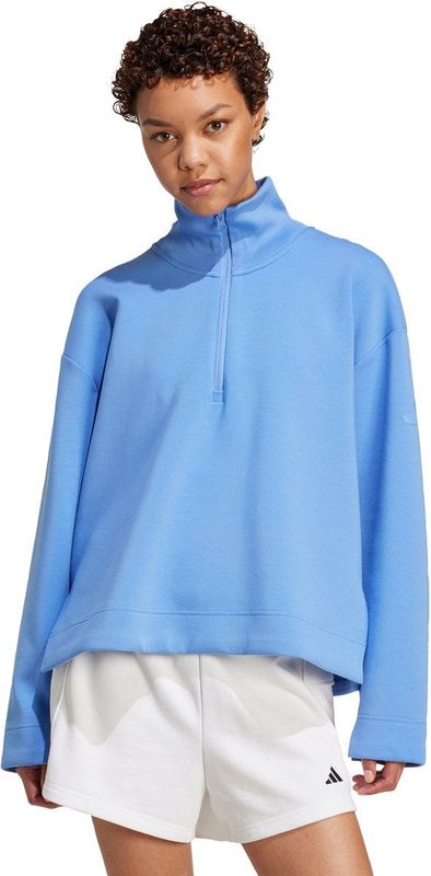 adidas - Spacerstof Sweater - Grijs - 51% Polyester, 25% Modal, 15% Katoen, 9% Elastaan