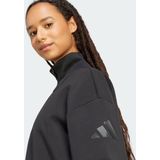 adidas - Sweatshirt - Grijs - Spacer-Stof - Korte Rits