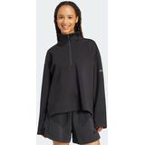 adidas - Sweatshirt - Grijs - Spacer-Stof - Korte Rits