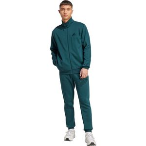 adidas Heren SPORTSWEAR BASIC 3 STRIPES FLEECE TRACKSUIT, Aurora Ivy, XS Short