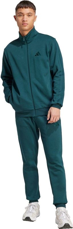 adidas Heren SPORTSWEAR BASIC 3 STRIPES FLEECE TRACKSUIT, Aurora Ivy, XS Short