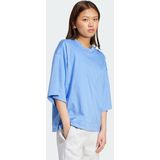 adidas - Soft Lux Loose T-shirt - Blauw - Dames