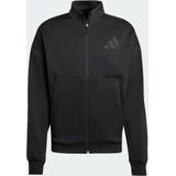 adidas - Trainingsjack - Zwart - Dubbelgebreide Stof - Losvallend Model