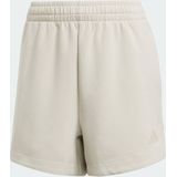 adidas - Sportswear Soft Lux Loose Short - Dames - Beige - 100% Katoen