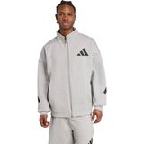 adidas - Z.N.E. - Trainingsjack - Grijs - 57% Gerecycled Polyester, 43% Katoen