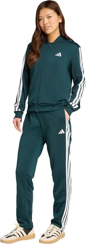 adidas - Sportswear Essentials 3-Stripes - Trainingspak - Groen - 100% Gerecycled Polyester