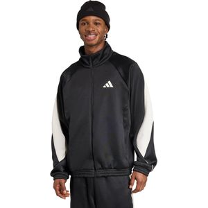 adidas - Stadium - Zip-up Jack - Zwart - Heren - Sportieve Stijl