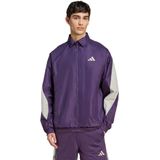 ADIDAS - Stadium - Trainingsjack - Lichtgrijs - Donkerlila