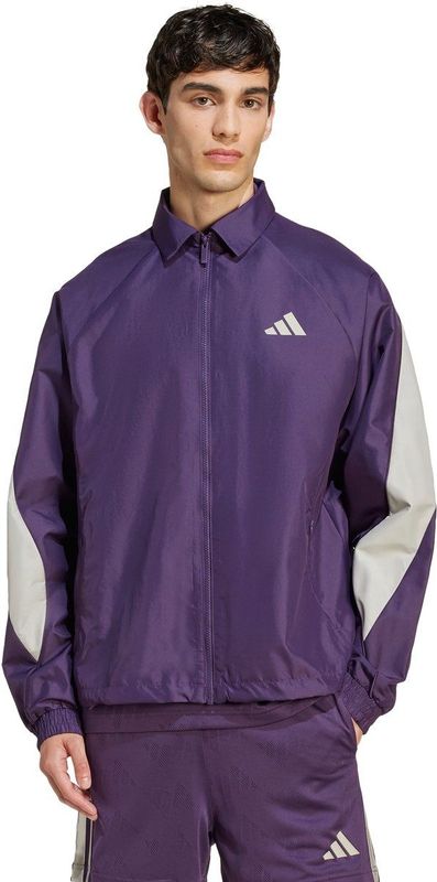 ADIDAS - Stadium - Trainingsjack - Lichtgrijs - Donkerlila