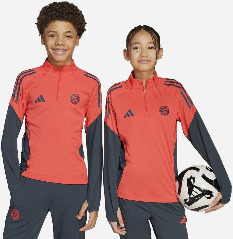 adidas - Bayern München - Trainingstrui - Oranje Donkergrijs - 1/4-Zip 2025-2026 Kids