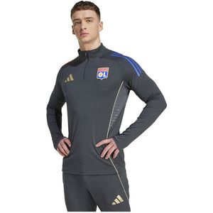 adidas - Olympique Lyon - Trainingstrui - Donkergrijs Goud Rood Blauw - 100% Gerecycled Polyester