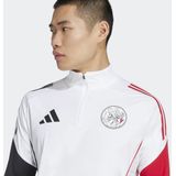 adidas - Ajax Trainingstrui 1/4-Zip 2025-2026 - Wit Zwart Rood