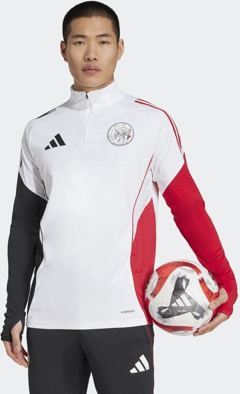 adidas - Ajax Trainingstrui 1/4-Zip 2025-2026 - Wit Zwart Rood