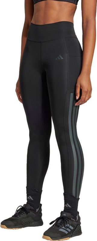 adidas Performance Optime 3-Stripes Lange Legging - Dames - Zwart