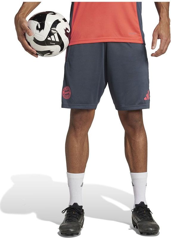 adidas - FC Bayern München - Voetbalshort - Grijs/Oranje - Materiaal: Polyester