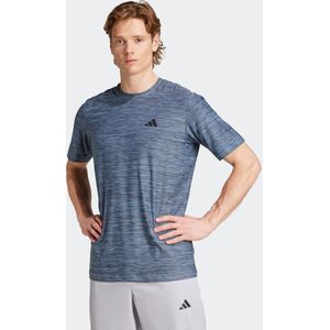 Adidas - Training Essentials - T-Shirt - Blauw - Gemaakt van Gerecycleerde Materialen