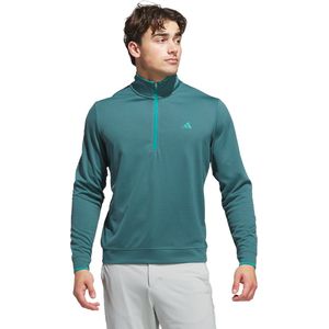 Adidas - Functioneel Shirt - Petrol/Mintgroen - Gerecycled Materiaal - Halve Rits