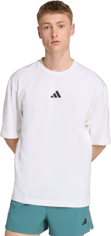 adidas - Performance Power Oversized T-shirt - Wit - Heren