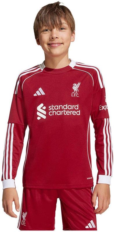 adidas - Liverpool Thuisshirt - Lange Mouwen - 2025-2026 - Kids