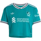 Adidas - Liverpool FC 25/26 - Cropped Dames T-shirt - Groen - Korte Mouwen