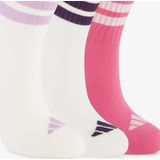 Adidas - Ribbed - Sportsokken - Wit Roze - 3 Paar