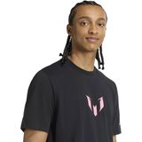 adidas - Messi Graphic - T-shirt - Zwart - Korte Mouwen
