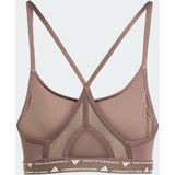 adidas - Aeroreact Training 3-Stripes - Sportbeha - Bruin - Dames