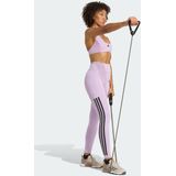 Optime - 3-Stripes Full Length Legging - Paars - Sportbroeken