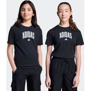 adidas - Sportswear - T-shirt - Zwart/Wit - Katoen