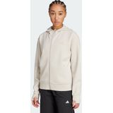 adidas - Performance Designed 4 Training - Ritshoodie - Beige - Dames