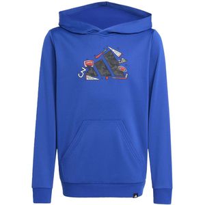 adidas Uniseks-Kind CLIMACOOL CAMO TRAINING GRAPHIC HOODIE JUNIOR, team royal blue, 11-12 Years