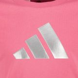 Adidas Everyday Glam Graphic T-shirt Met Korte Mouwen Roze 8-9 Years Jongens,Meisjes