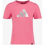 Adidas Everyday Glam Graphic T-shirt Met Korte Mouwen Roze 8-9 Years Jongens,Meisjes