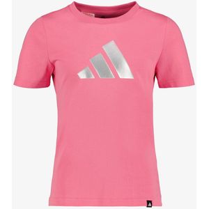 Adidas Everyday Glam Graphic T-shirt Met Korte Mouwen Roze 8-9 Years Jongens,Meisjes