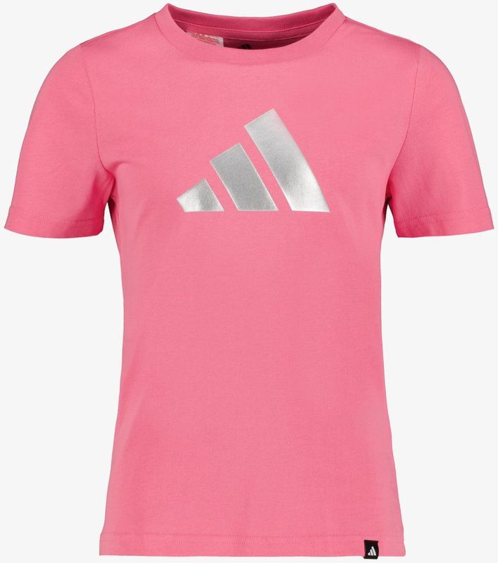 Adidas Everyday Glam Graphic T-shirt Met Korte Mouwen Roze 8-9 Years Jongens,Meisjes