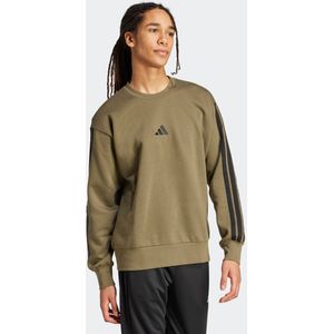 Olive Strata/Black - Sweater - Katoen/Polyester/Viscose - Regular Fit