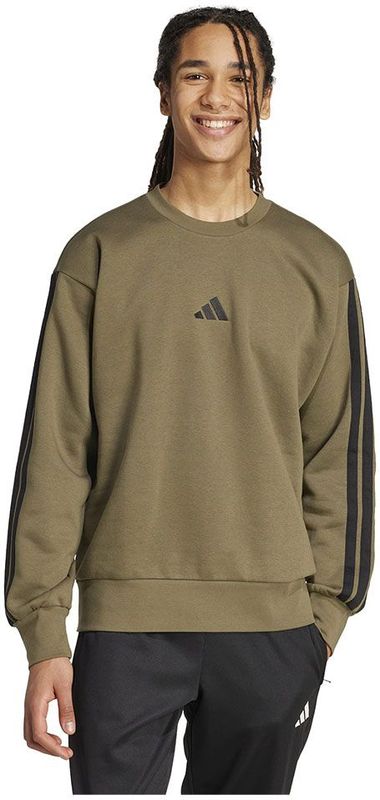 Olive Strata/Black - Sweater - Katoen/Polyester/Viscose - Regular Fit