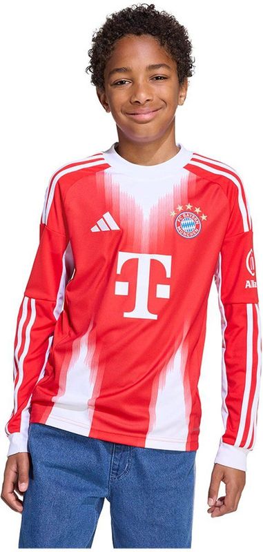 adidas - FC Bayern 25/26 - Thuis Langmouw T-shirt - Rood - Junior