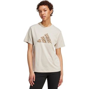adidas - Animal Graphic T-shirt - Dames - Beige - 100% Katoen