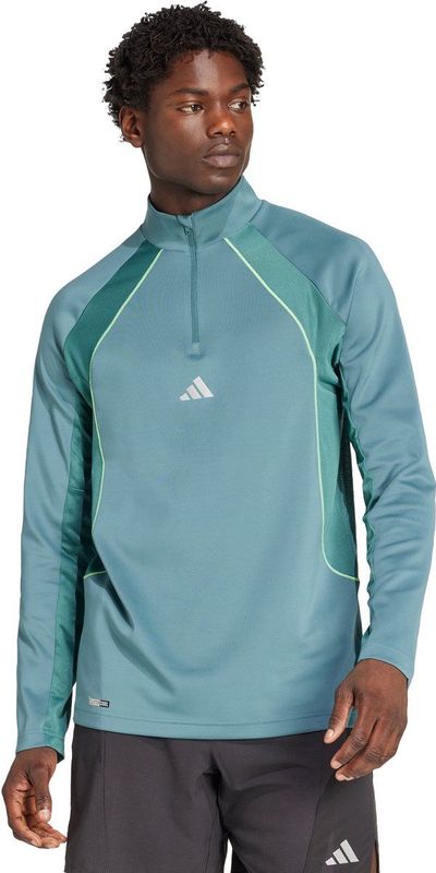 adidas - Performance Tech Apparel - 1/4 Zip Shirt - Groen - Heren