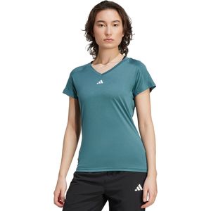 Adidas - Aeroready Train Essentials - T-shirt - Zwart - V-hals, Slim Fit, 93% Gerecycled Polyester
