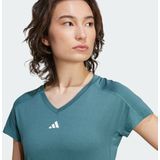 Adidas - Aeroready Train Essentials - T-shirt - Zwart - V-hals, Slim Fit, 93% Gerecycled Polyester