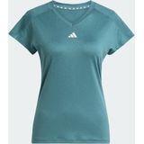 Adidas - Aeroready Train Essentials - T-shirt - Zwart - V-hals, Slim Fit, 93% Gerecycled Polyester