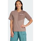 adidas - Terrex Multi Climacool T-shirt - Dames - Bruin - Katoen