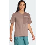 adidas - Terrex Multi Climacool T-shirt - Dames - Bruin - Katoen
