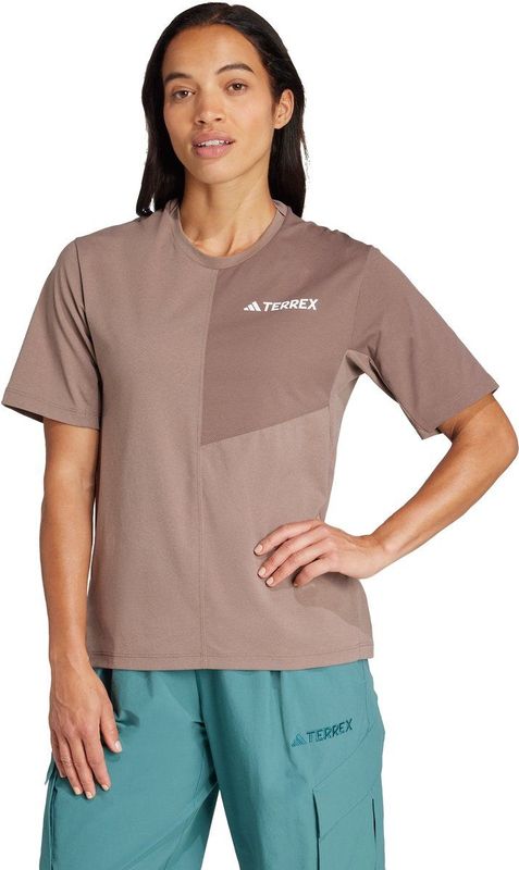 adidas - Terrex Multi Climacool T-shirt - Dames - Bruin - Katoen