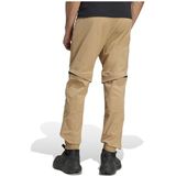 ADIDAS - Utilitas - Outdoorbroek - Lichtbruin/Zwart/Wit - Gerecycled Materiaal, Verstelbare Taille, Zip-off