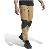 ADIDAS - Utilitas - Outdoorbroek - Lichtbruin/Zwart/Wit - Gerecycled Materiaal, Verstelbare Taille, Zip-off