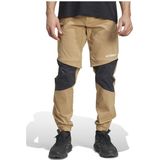 ADIDAS - Utilitas - Outdoorbroek - Lichtbruin/Zwart/Wit - Gerecycled Materiaal, Verstelbare Taille, Zip-off